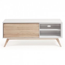 MUEBLE TV 1 PUERTA MODELO QUATRE DM-MADERA DE FRESNO 134x56