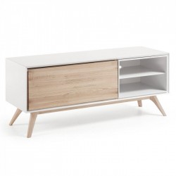 MUEBLE TV 1 PUERTA MODELO QUATRE DM-MADERA DE FRESNO 134x56