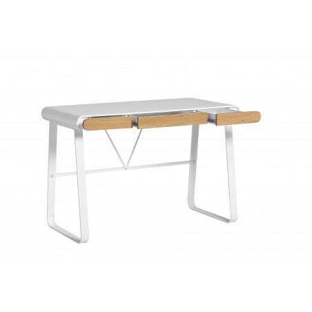 ESCRITORIO ASTRID DM-METAL BLANCO/ROBLE 110X55