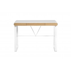 ESCRITORIO ASTRID DM-METAL BLANCO/ROBLE 110X55