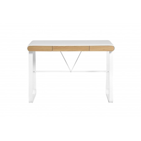 ESCRITORIO ASTRID DM-METAL BLANCO/ROBLE 110X55