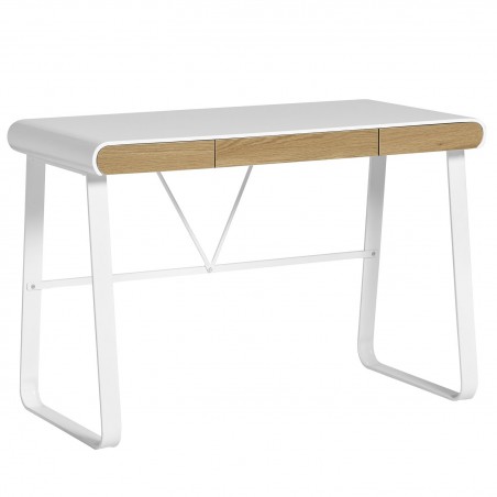 ESCRITORIO ASTRID DM-METAL BLANCO/ROBLE 110X55