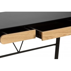 ESCRITORIO ASTRID DM-METAL NEGRO/ROBLE 110X55