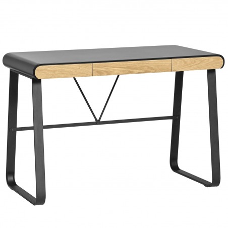 ESCRITORIO ASTRID DM-METAL NEGRO/ROBLE 110X55