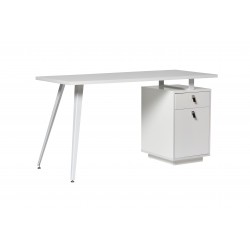ESCRITORIO RUDY DM-METAL BLANCO MATE 140X60