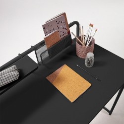 ESCRITORIO FOREMAN METAL NEGRO-MELAMINA 98X46
