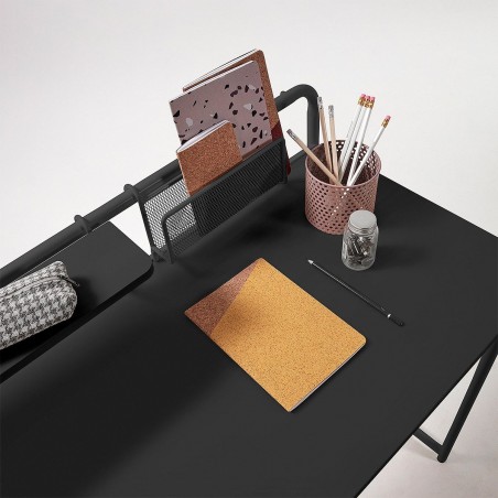 ESCRITORIO FOREMAN METAL NEGRO-MELAMINA 98X46