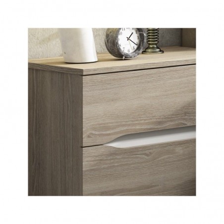MESITA DE NOCHE ELEANOR 2 CAJONES LAMINADO SINTÉTICO 54X43