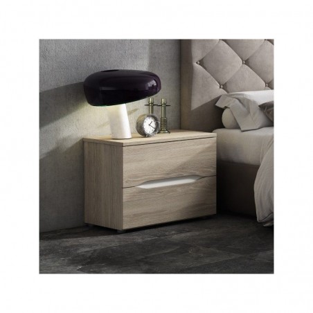 MESITA DE NOCHE ELEANOR 2 CAJONES LAMINADO SINTÉTICO 54X43
