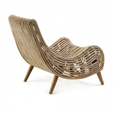 SILLÓN EXTEERIOR MODELO AKIT MADERA NATURAL-RATÁN
