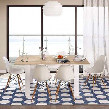 Mesa Comedor Extensible Práctico Estilo Nórdico 140x90