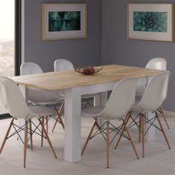 Mesa Comedor Extensible Práctico Estilo Nórdico 140x90