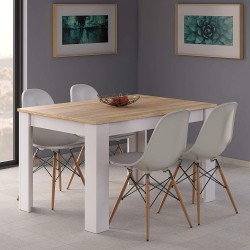 Mesa Comedor Extensible Práctico Estilo Nórdico 140x90