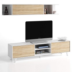 Mueble Salón Blanco - Roble Stylus Plus - Colección Nórdica