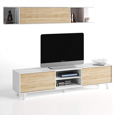 Mueble Salón Blanco - Roble Stylus Plus - Colección Nórdica