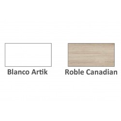RECIBIDOR + ESPEJO TEKKAN ROBLE-BLANCO ARTIK