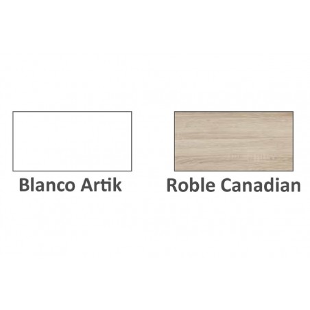 RECIBIDOR + ESPEJO TEKKAN ROBLE-BLANCO ARTIK