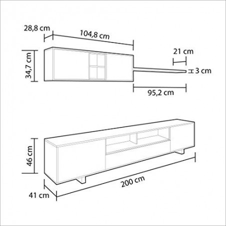 Mueble Salón Estilo Moderno Modelo Varys