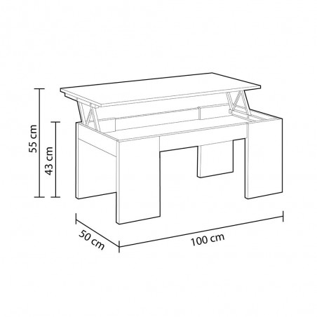 Mesa de Centro Elevable Roble Canadian