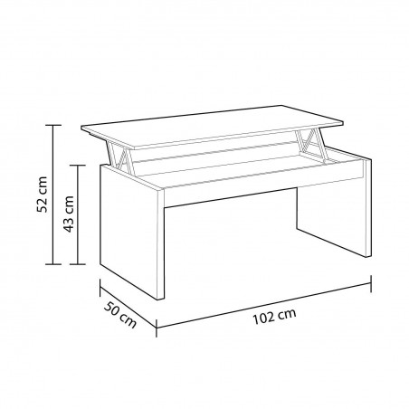 Mesa Centro Elevable Eco