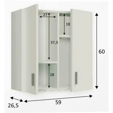 Mueble Alto Multiusos Color Blanco
