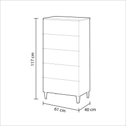 Sinfonierde 5 cajones Loft - Muebles nórdicos