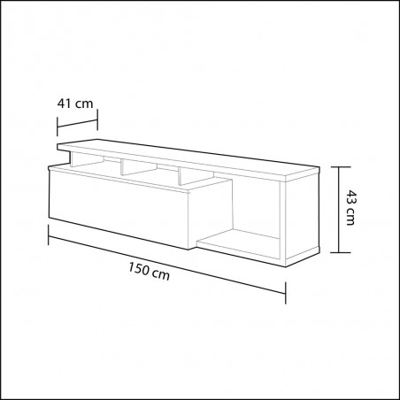 Mueble de TV Blu-Teach LEDS