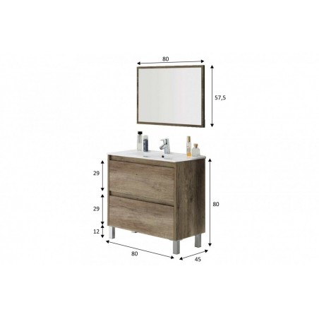Mueble Lavabo + Espejo Dakota - Mueble kit - Barato