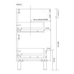 Mueble Lavabo + Espejo Dakota - Mueble kit - Barato