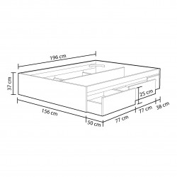Cama 4 cajones Kiara