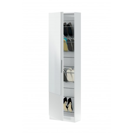 ZAPATERO 1 PUERTA CON ESPEJO BLANCO ARTIK 180X50