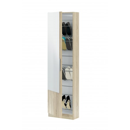 ZAPATERO 1 PUERTA CON ESPEJO BLANCO ARTIK 180X50