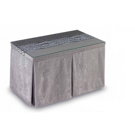 Mesa Camilla Modelo Rocky de 110x70 o 120x70 con Enaguas Incluidas