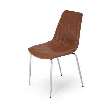 SILLA COMEDOR RIPLY ECOCUERO VARIOS COLORES
