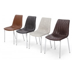 SILLA COMEDOR RIPLY ECOCUERO VARIOS COLORES