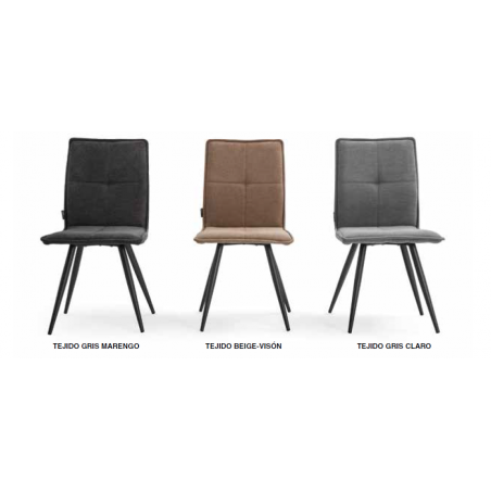 SILLA COMEDOR CANDELA TAPIZADA VARIOS COLORES