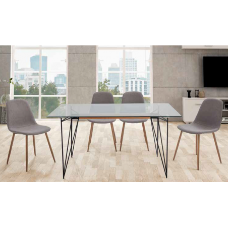 SILLA COMEDOR GIO TAPIZADA VARIOS COLORES