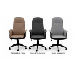 SILLA OFICINA MODELO PLATTÓN TAPIZADA VARIOS COLORES