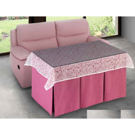Mesa Camilla Modelo Rocky de 110x70 o 120x70 con Enaguas Incluidas