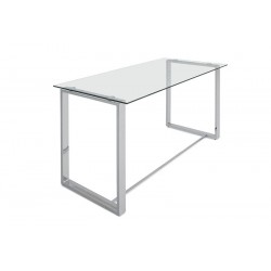 ESCRITORIO URBAN CRISTAL TEMPLADO-ACERO INOXIDABLE VARIAS MEDIDAS