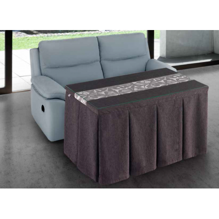 Mesa Camilla Modelo Rocky de 110x70 o 120x70 con Enaguas Incluidas