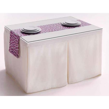 Mesa Camilla Modelo Rocky de 110x70 o 120x70 con Enaguas Incluidas