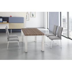 MESA DE COMEDOR SAMARKANDA MDF-ACERO INOXIDABLE VARIAS MEDIDAS
