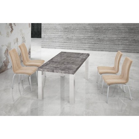 MESA DE COMEDOR SAMARKANDA MDF-ACERO INOXIDABLE VARIAS MEDIDAS