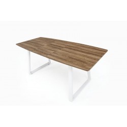 MESA DE COMEDOR EXTENSIBLE POE MDF-ACERO 140(180)X80 VARIOS COLORES