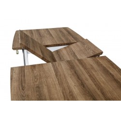 MESA DE COMEDOR EXTENSIBLE POE MDF-ACERO 140(180)X80 VARIOS COLORES