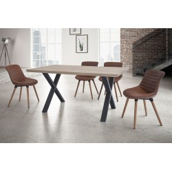 MESA DE COMEDOR PANORAMA MDF-ACERO VARIAS MEDIDAS