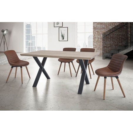 MESA DE COMEDOR PANORAMA MDF-ACERO VARIAS MEDIDAS