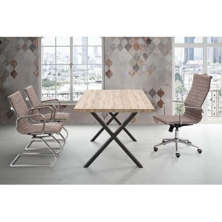 MESA DE COMEDOR PANORAMA MDF-ACERO VARIAS MEDIDAS