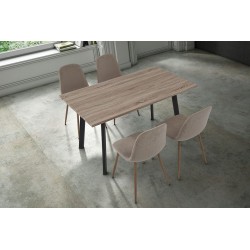 Mesa Comedor Krisis 140x80 Mdf -Metal Negro Varios Colores